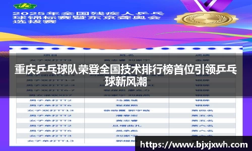 重庆乒乓球队荣登全国技术排行榜首位引领乒乓球新风潮